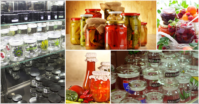 Puff N Stuff Jars Containers Sealed Glass UV Tight-Vac